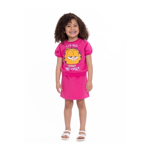 Garfield Toddler Girls Tee with Short Sleeves and Skirt Set, sz 2t, 4t NWT - Picture 5 of 5